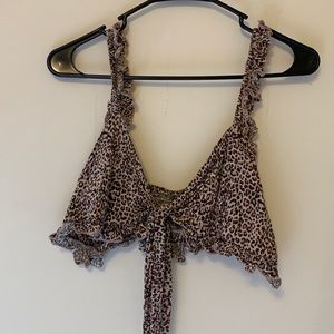Cheetah print crop top size m